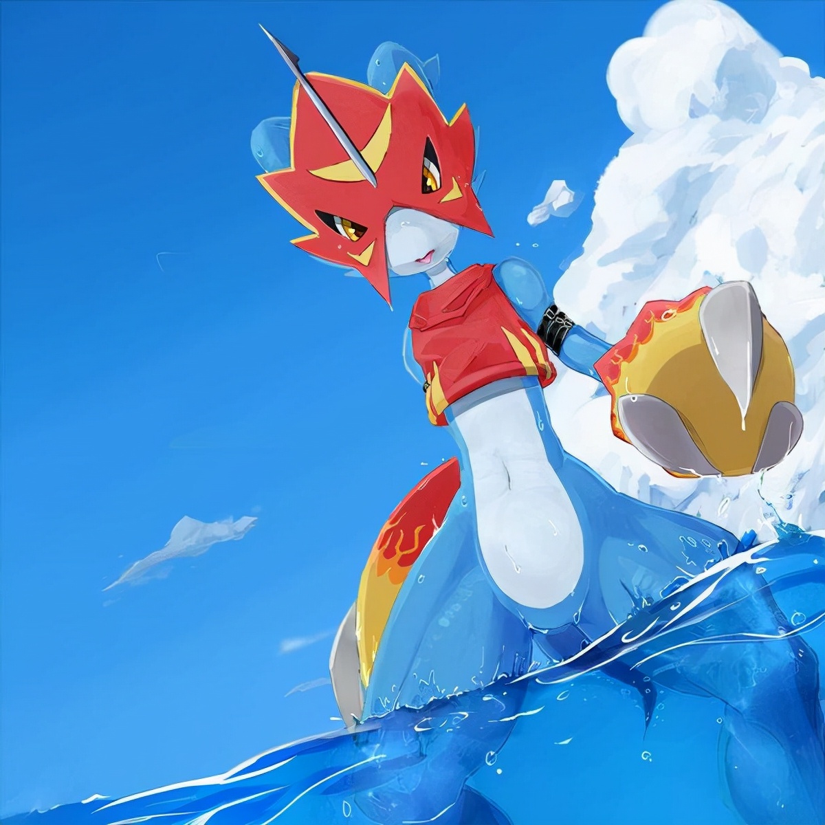 数码宝贝|光明装甲进化而来的数码兽,其前身是被奴役的恶魔