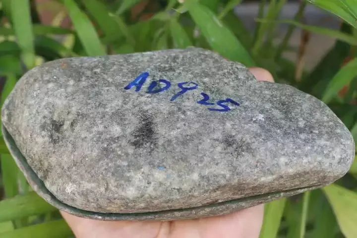 翡翠|5600的南齐翡翠原石，皮壳完整无裂有翻砂，成品色泽鲜艳超漂亮！