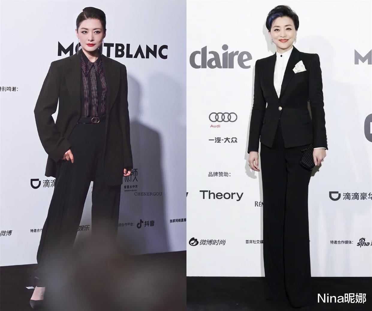 刘海|53岁周涛造型大颠覆，掀起刘海梳大背头当女王，风头盖过前同事杨澜