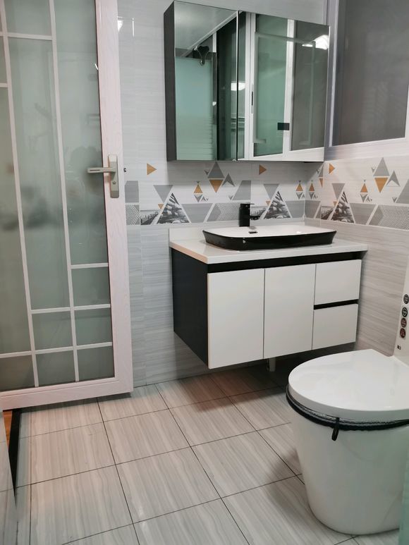 简易设计|新房完工了,墨绿色为主调,目前花18W,被橱柜颜色败笔了