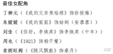 井柏然|金鸡奖：第34届金鸡奖提名名单出炉，金扫帚或成最大赢家