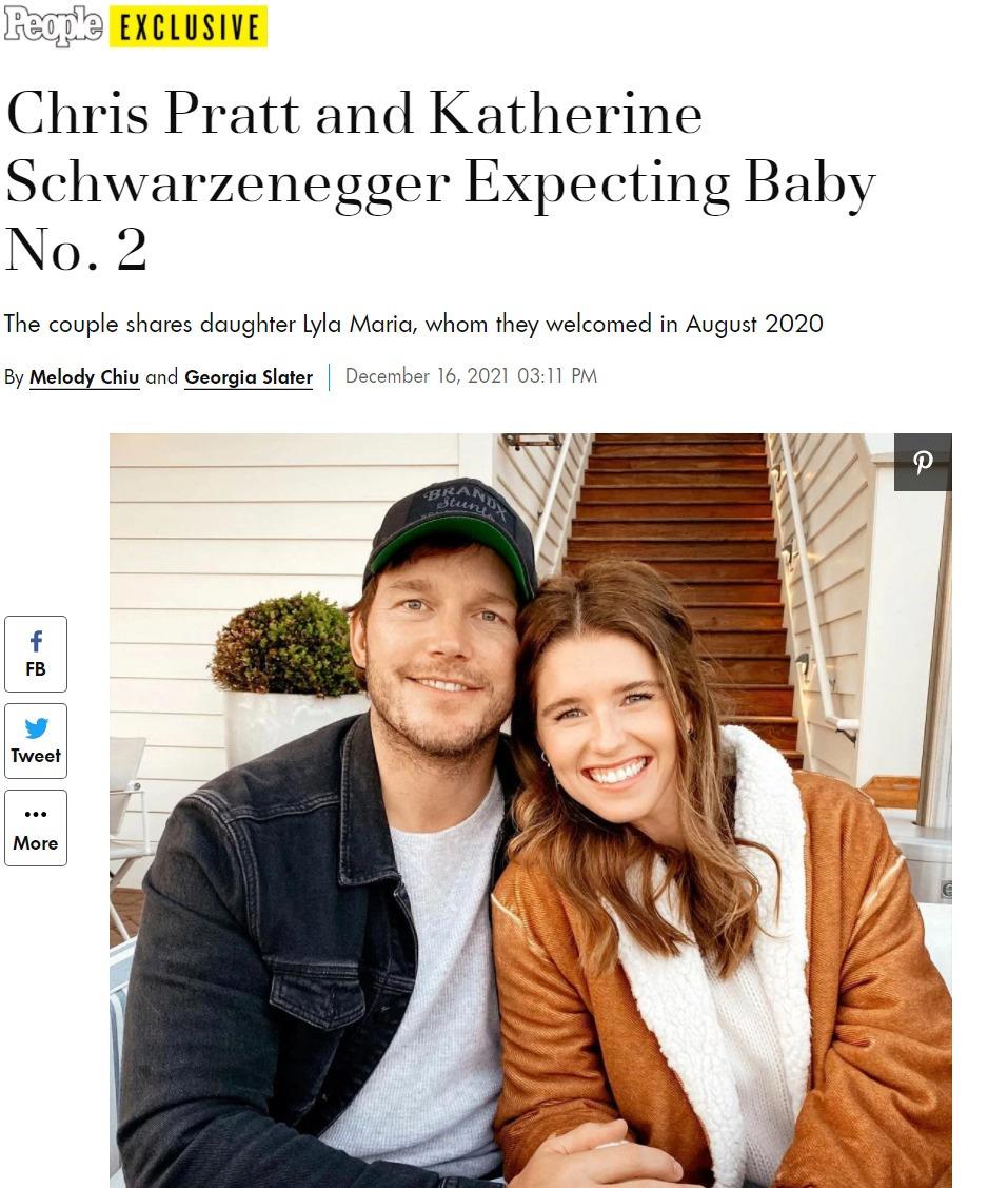 星爵|妻子凯瑟琳怀上二胎 儿女双全的“星爵”将升级第三次当爹