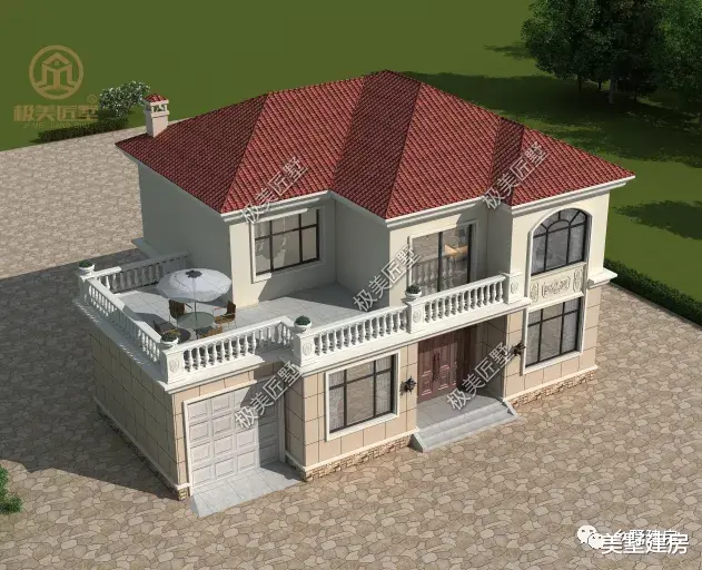 |带车库设计的二层别墅,欧式风格,建房选它准没错!