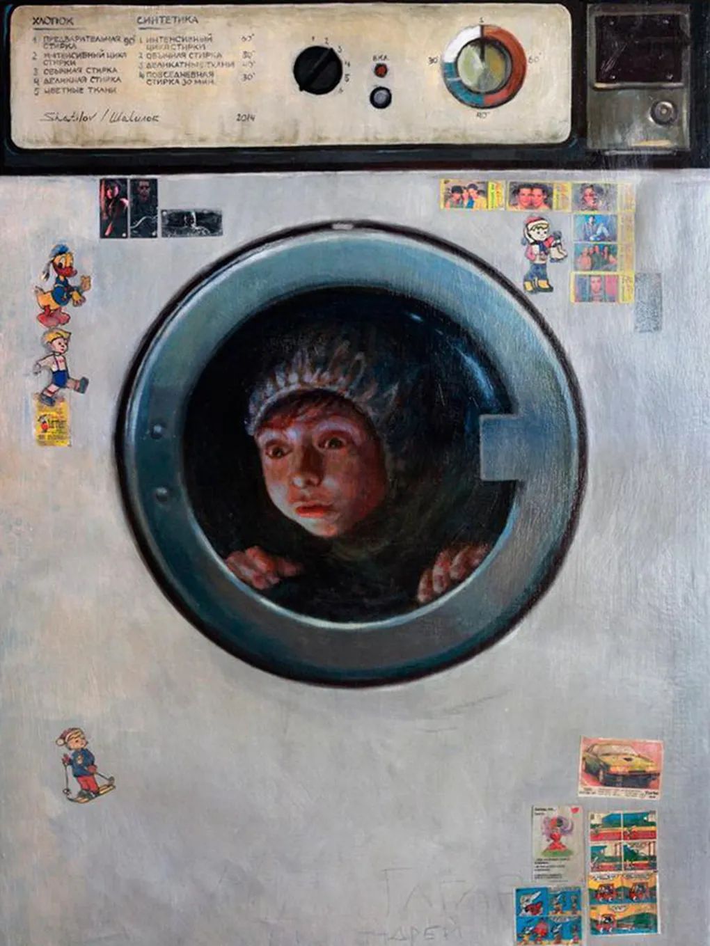 蓝鹰书画 安德烈创作的讽刺油画，阐释了当今世界存在的问题，引人热议