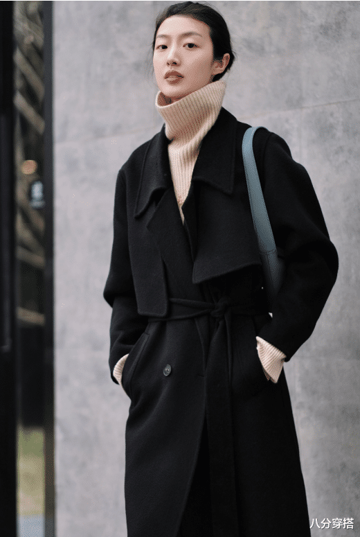 八分穿搭 秋冬不知道怎么选外套？码住这件黑色大衣，经典百搭又不挑人