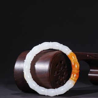 |旧藏-和田白玉籽料「节节高升」手镯