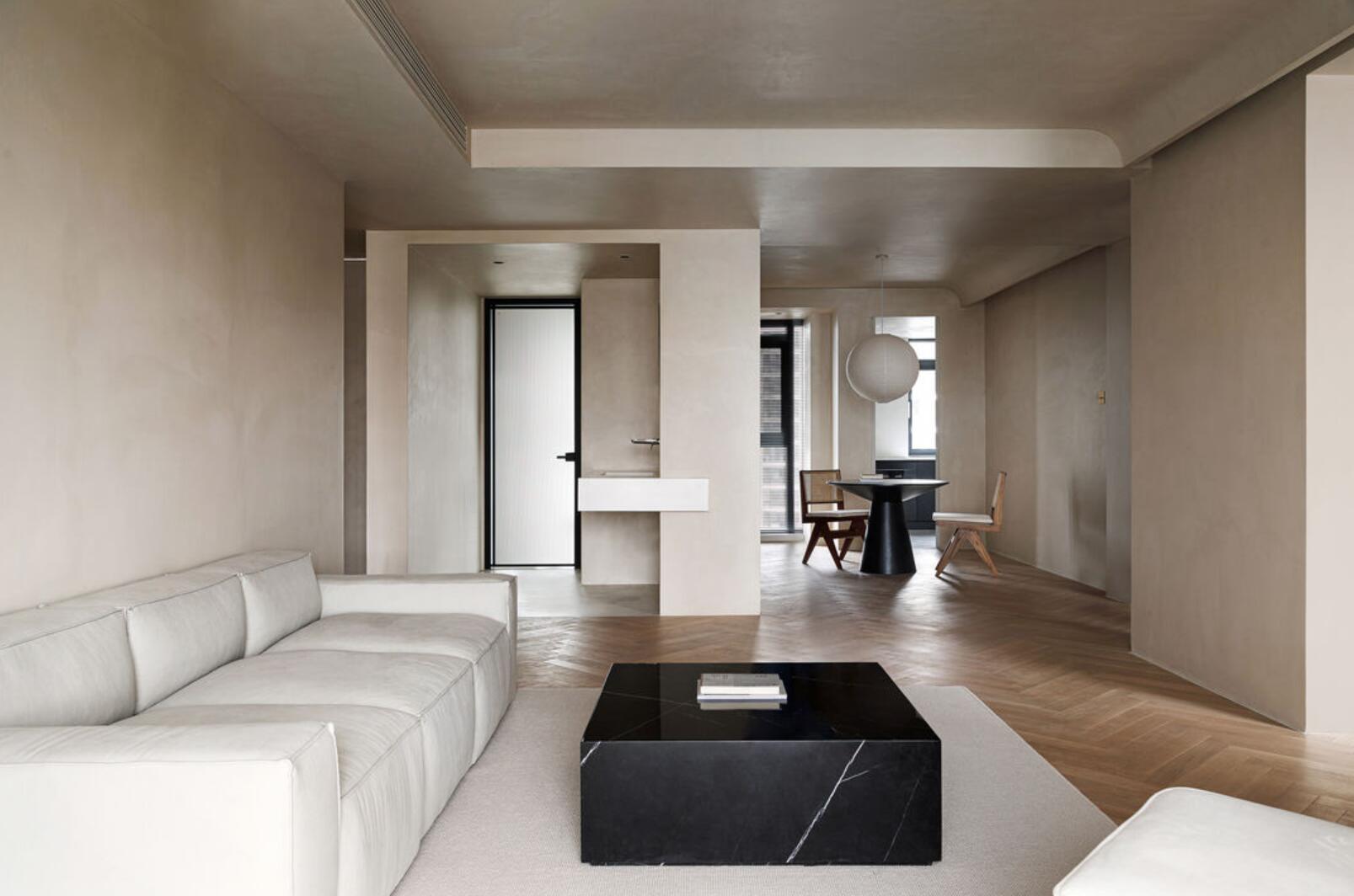 只是改个门，空间立马通透了许多，全屋不用乳胶漆，更是抢眼