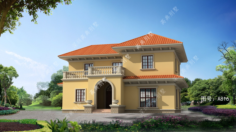 |农村二层自建房，带大阳台，简约又不失雅致，几十万就能建造