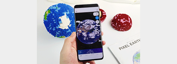 AR 4000+颗粒从内到外拼出地球，减压积木，爱宇奇像素地球Pro