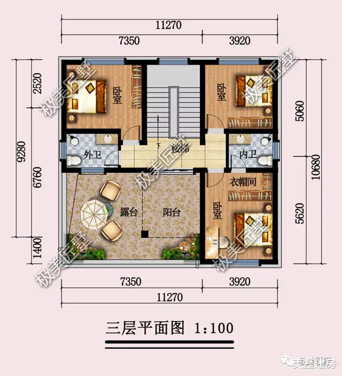 平屋顶设计，款式简单的三层别墅，简约大气，值得一看！