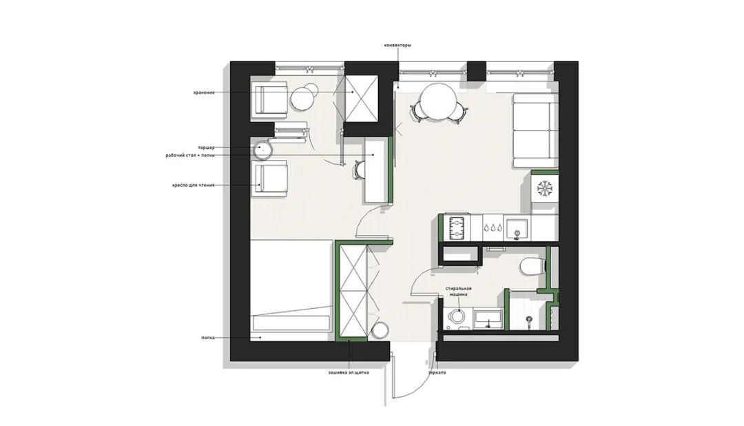 年轻人的第一套房| 34㎡超小精致公寓，原木+纯白配色