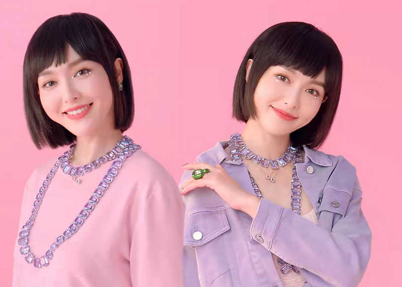 时尚风行派|37岁唐嫣又扮“傻白甜”！新广告短发造型梦回赵默笙，穿粉裙超嫩