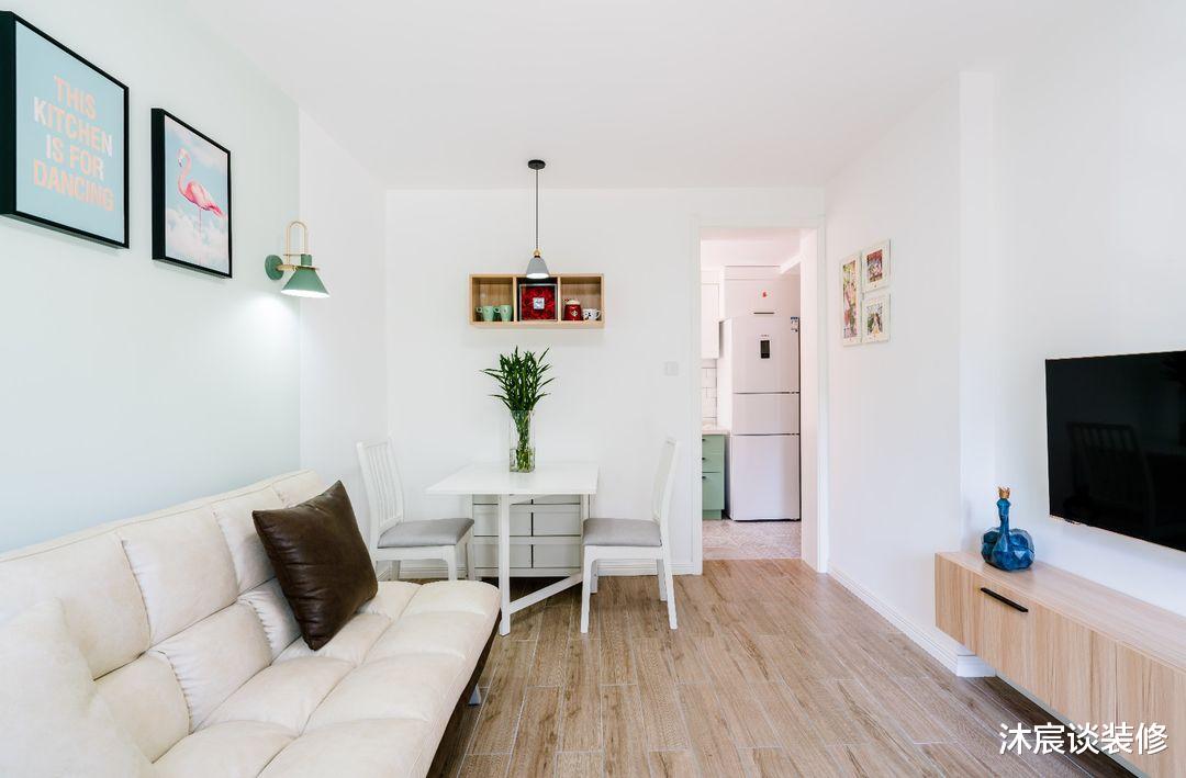 榻榻米|50㎡的婚房，虽然是小了点，但到处清新大方，藏不住的甜蜜与幸福