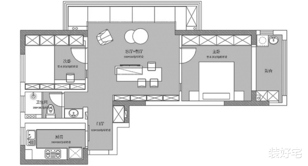 |拆除多余阳台，让家里拥有超大客厅，不到一百平也可以很大气