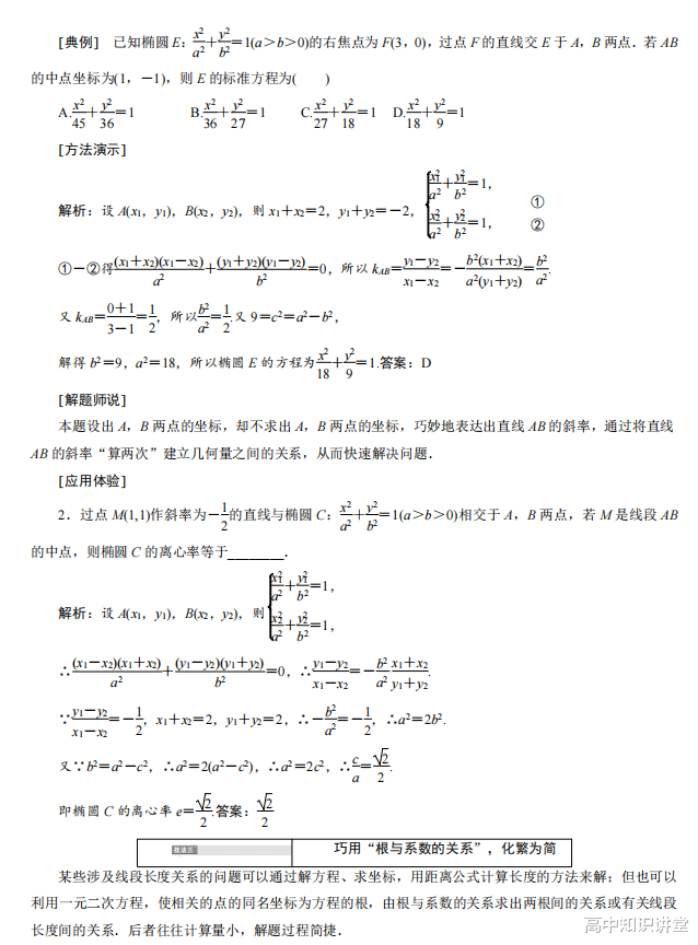 数学|高考数学：解析几何题型简化计算的五大技巧，帮你减轻运算量，考试很实用！