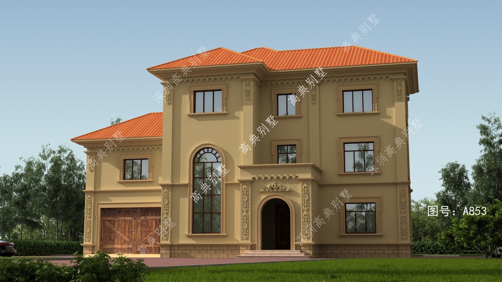 金木水火土别墅设计|欧式三层别墅，适合农村自盖