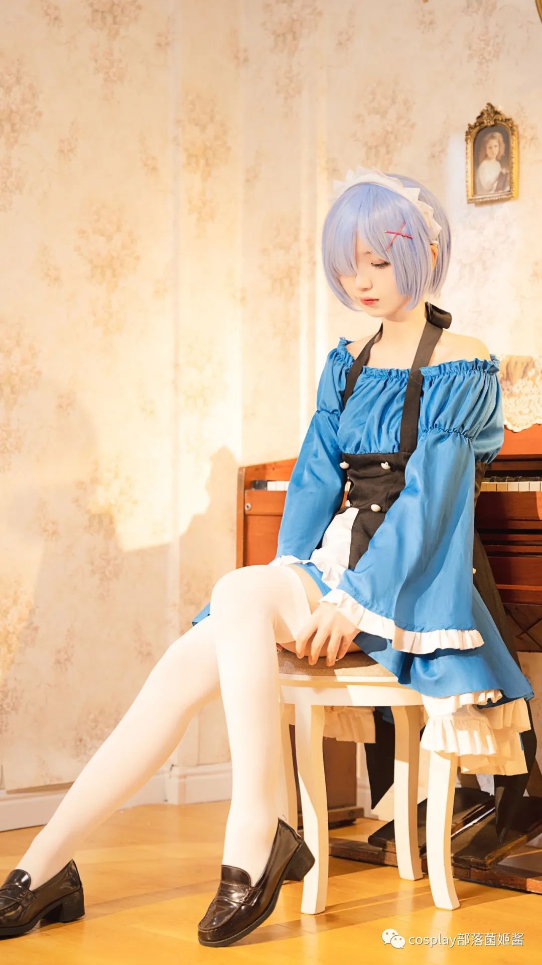 蕾姆|cos：音乐侍女蕾姆cos正片@铁板欧尼酱