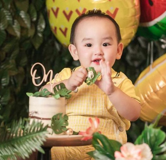 陈凯琳|陈凯琳晒小儿子一周年照片，与丈夫郑嘉颖相差22岁