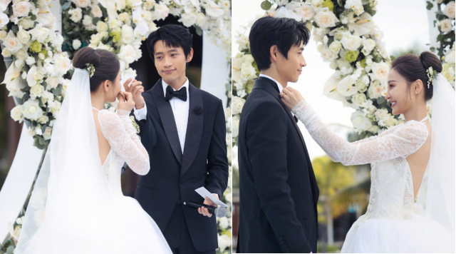 魏晨|魏晨结婚现场照片曝光！新娘穿大露背拖地婚纱，五官精致鼻梁高挺