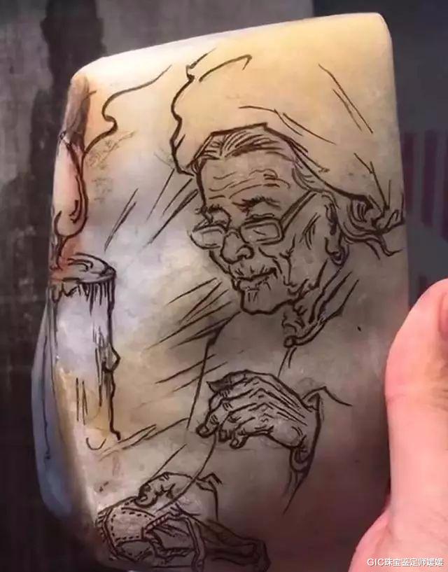翡翠|一块不起眼的料子，经过俏色巧雕之后感动人心，真是生为石成于工