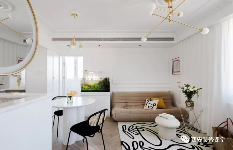 60㎡一室一厅法式小宅，两人的浪漫家