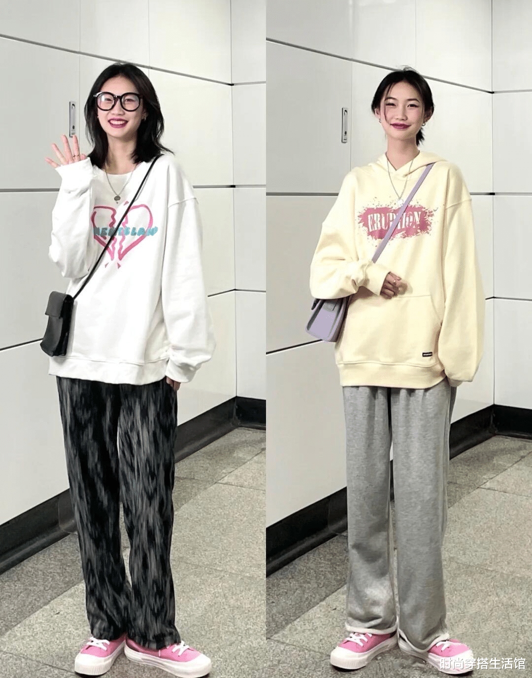 时尚穿搭生活馆 收起你的裙子吧！降温后试试“卫衣+裤子”，不仅减龄，还有气质