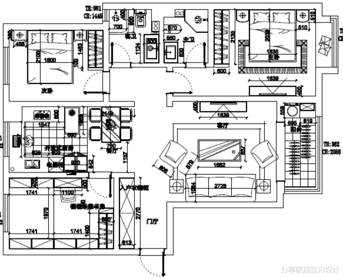 135㎡新房交给60后母亲装修，前后花了30W，全屋木地板很满意！
