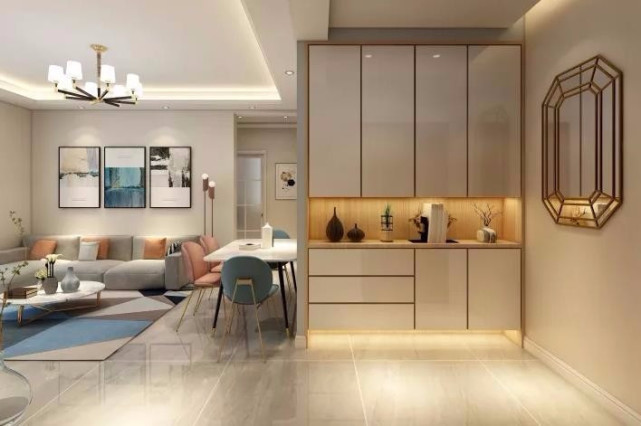 70平现代风简约而不简单，软装给人以年轻，活力，时尚的感觉