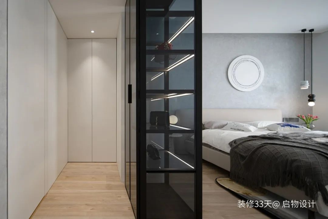 中岛餐厅,全屋置顶柜,主卧增衣帽间,现代质感大平层