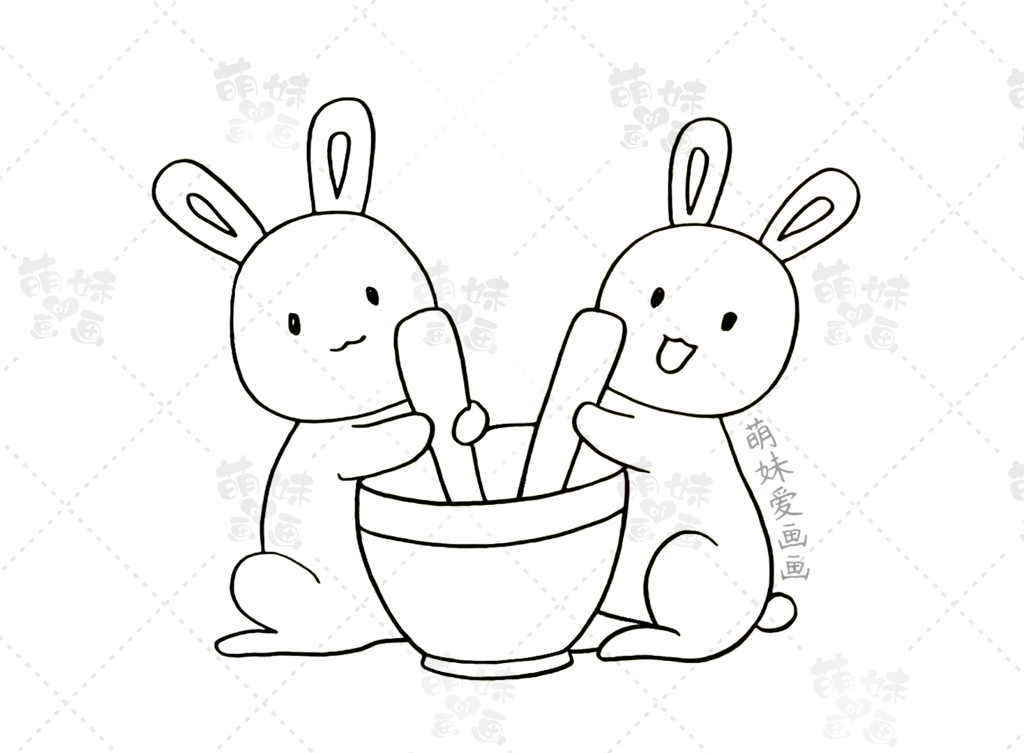 萌妹爱画画|中秋月圆人更圆!简单漂亮的中秋节手抄报简笔画合集,含文字内容