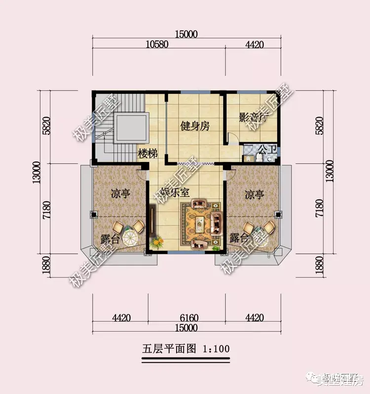|占地两百平的五层简欧风格别墅，这款高端大气上档次！