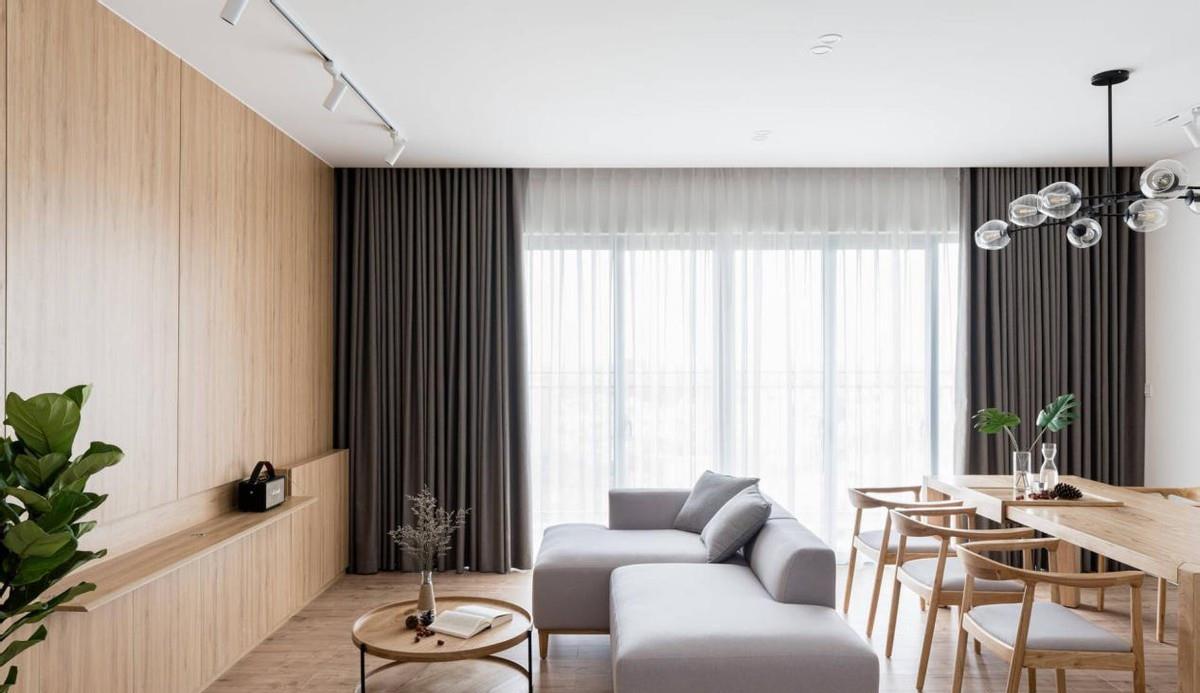 |往往越简单的设计越受欢迎，120㎡全屋原木色，再过10年照样高级