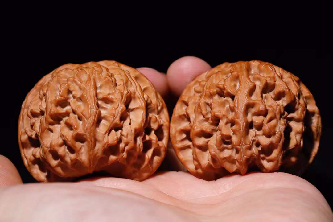 文玩核桃|从皮质 纹路 桩型苹果圆作为第一对文玩核桃没有错