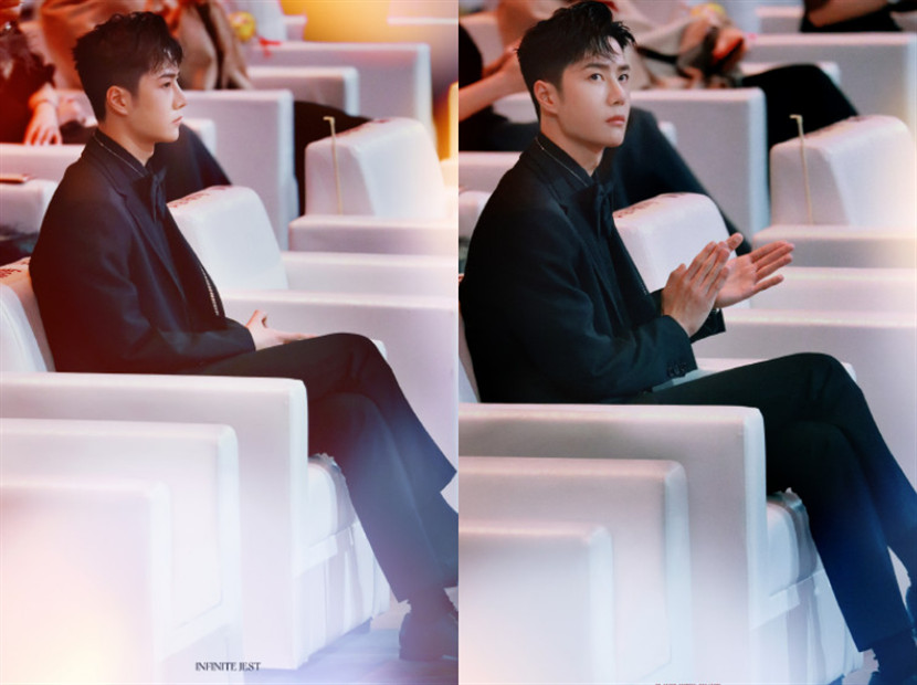 王一博|王一博微博之夜后台合影照，失去官方美颜滤镜后，男神显真颜？