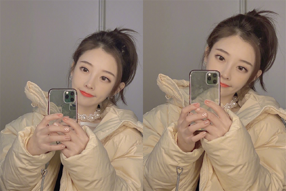 冯提莫|冯提莫更新了自己的动态，对着镜头自拍，原相机下的颜是真的很可以