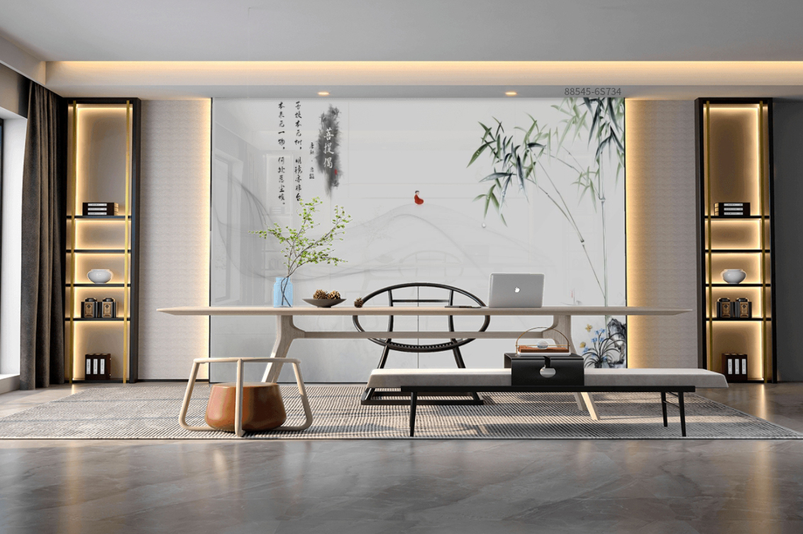 宋图网|禅意意境背景墙打造追求宁静舒适的家