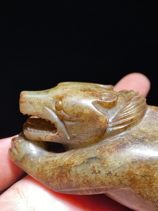 和田玉籽料|汉 和田玉籽料沁色 白玉 玉熊