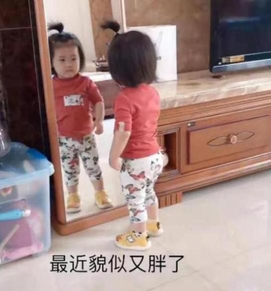 |女儿照镜子意外发现,小蛮腰不见了,网友:真像减肥失败的我!
