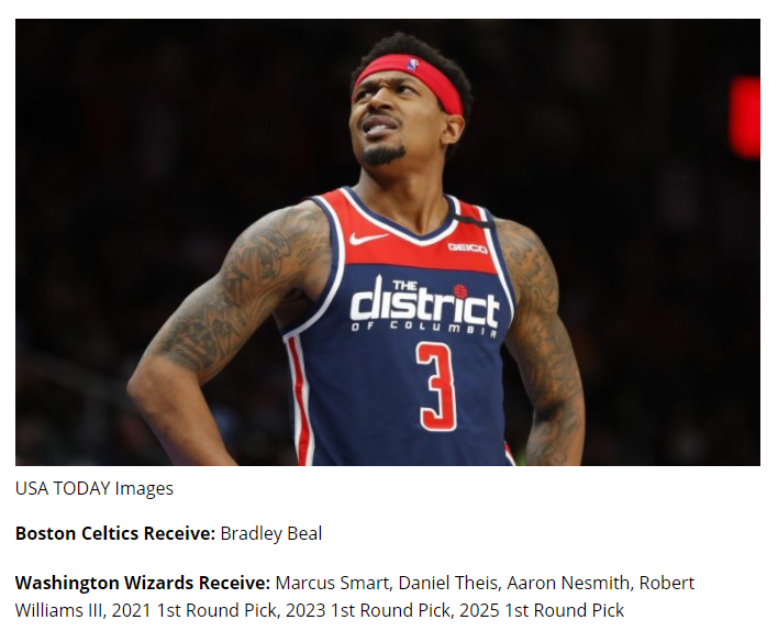 奇才隊|7換1！奇才綠軍或交易！60分巨頭降臨波士頓，華盛頓轉型重建