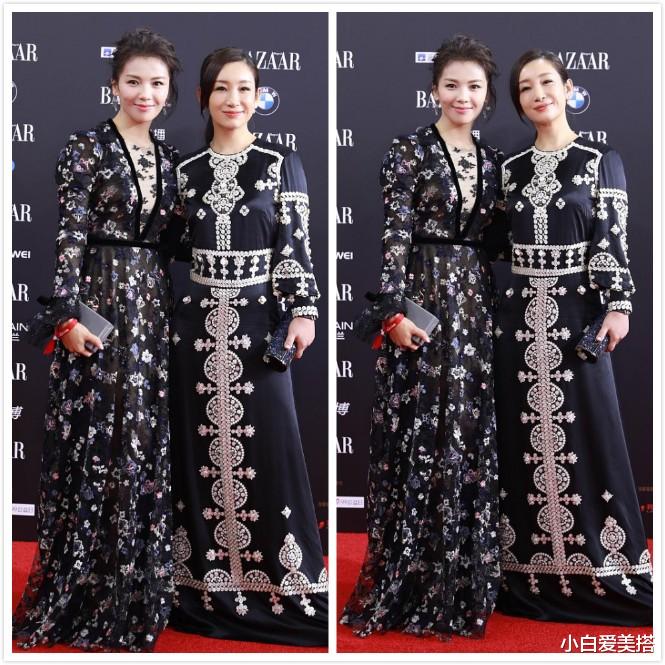 小白爱美搭|同样穿黑色长裙，秦海璐和刘涛完全是两种风格，但都有着成熟魅力