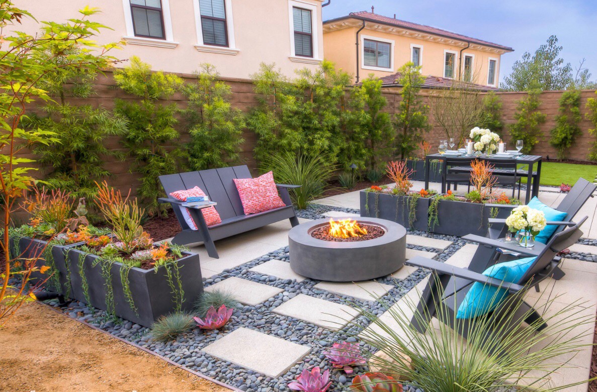 混凝土|适合“懒人”，低维护庭院花园设计，这种简约现代小院实用好打理