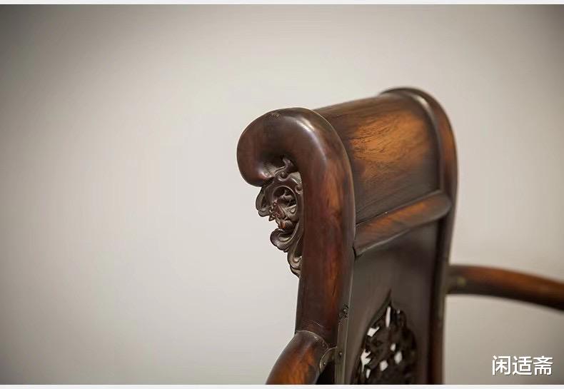 钱币|威严古雅，黄花梨家具，带脚踏麒麟纹圈椅