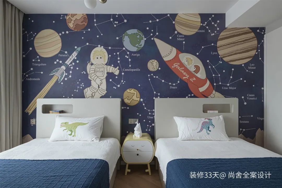 装修设计：其乐融融三胎之家，300平现代简约大宅