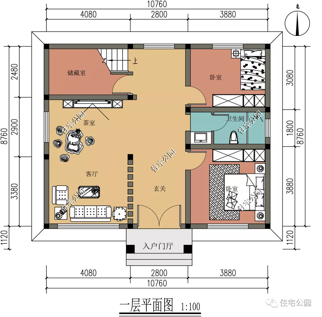 |10套精选图纸：占地不足百平，也能建出大气别墅之一（五款）