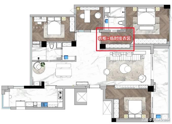 合肥李秀玲设计师|卧室进来一个又窄又深的过道，没点本事还真搞不定，还好我聪明