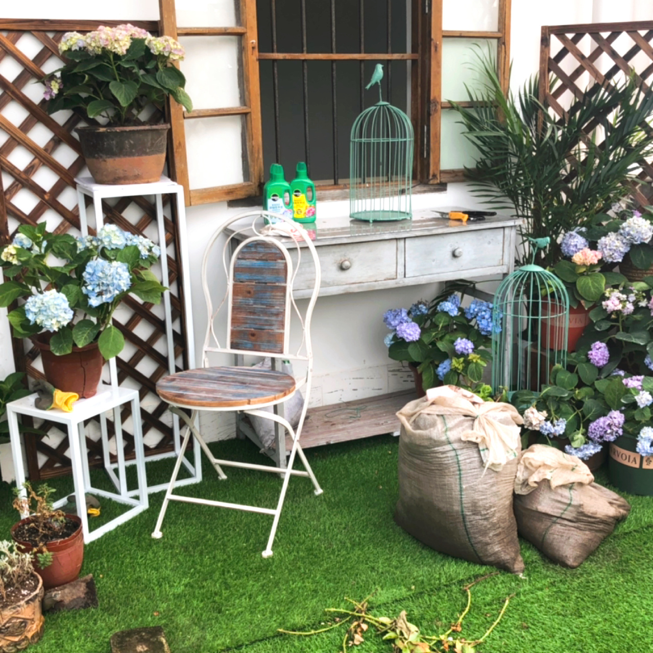 荒废多年的80㎡楼顶露台,DIY改造花园,从无到有满满的成就感了