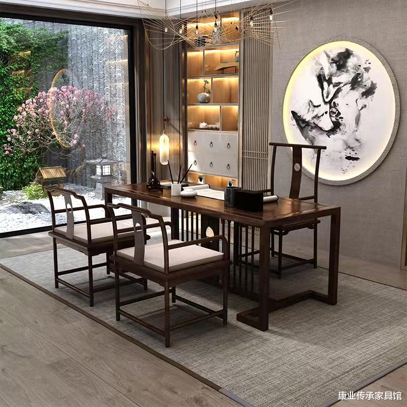 新中式书房，现代时尚气息，书香墨韵的安静空间