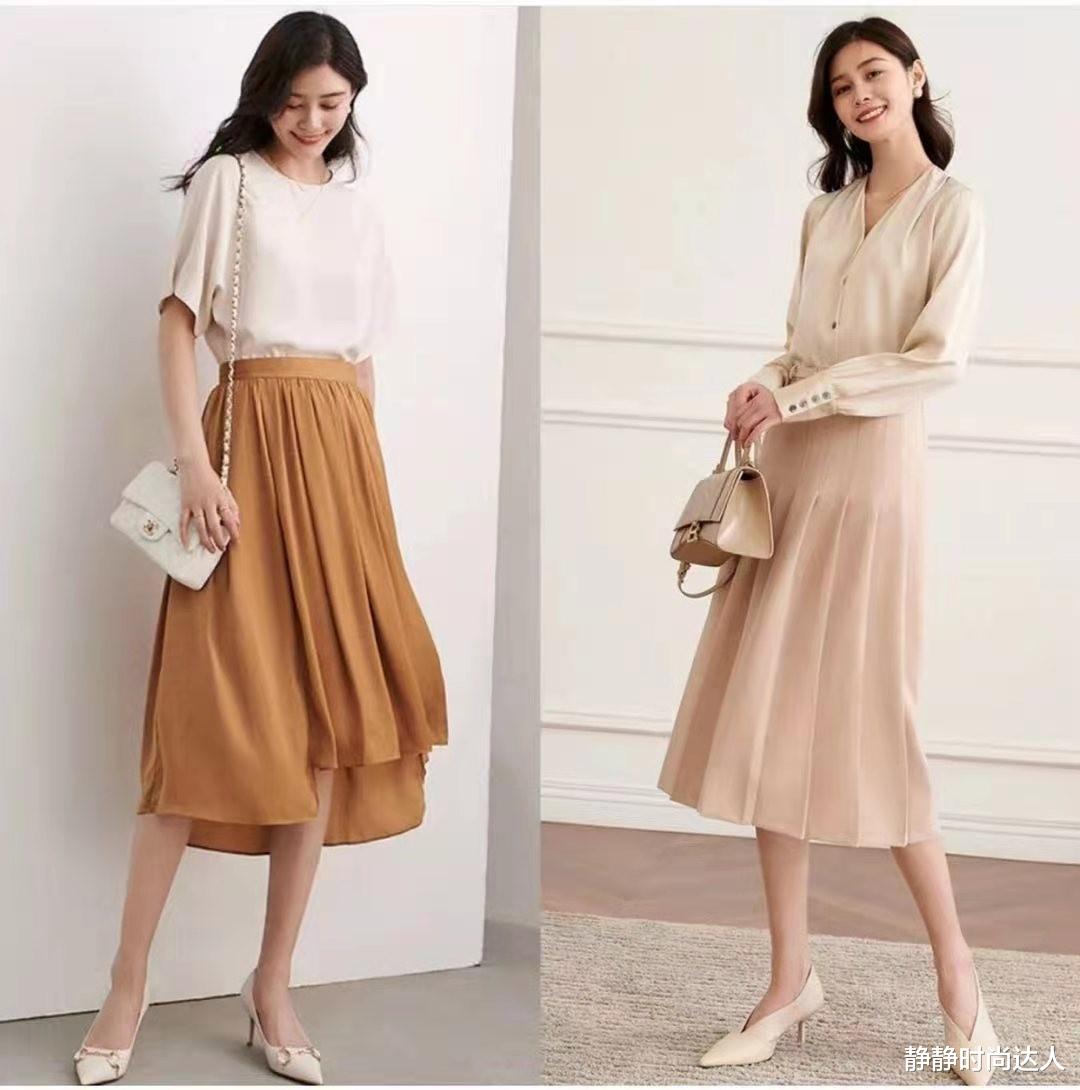 穿衣搭配|通勤上班，半身裙怎么穿？成熟女人尝试这些穿搭方案，好优雅