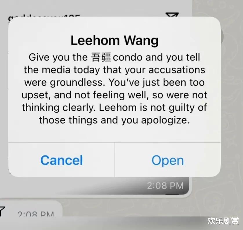 李靓蕾|李靓蕾用一条王力宏的短信,秒掉王力宏的一名80岁救兵发言