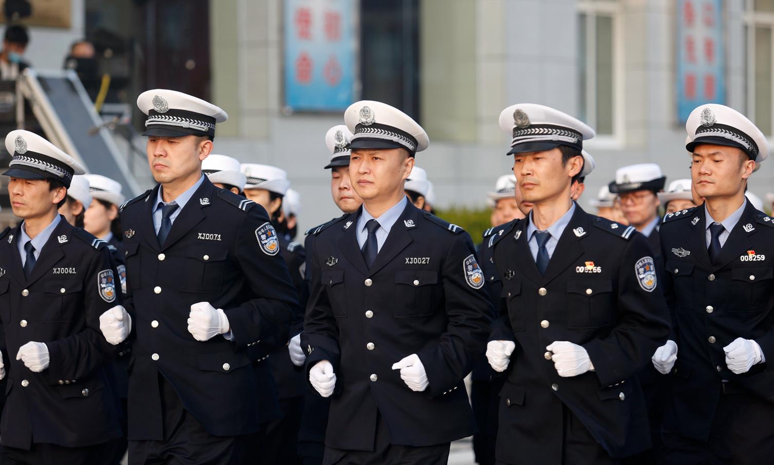 大秦直道wn 渭南车管所春训成果展:歌声嘹亮述忠诚 凝心聚力筑警魂